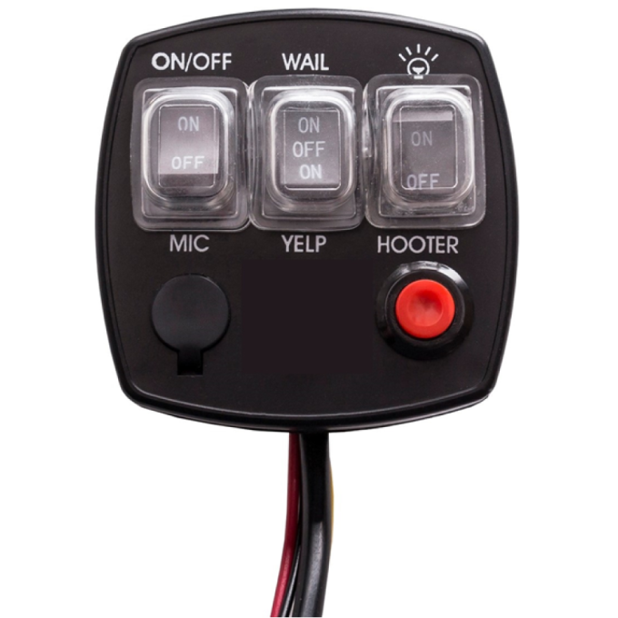 Sirena electronica motocicleta 12V 80W (PACHET COMPLET)